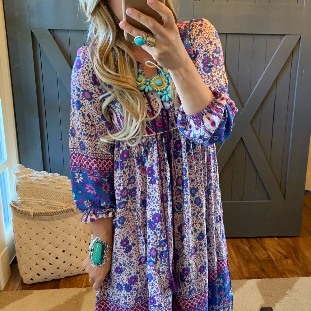 The Hayden Floral Boho Western Maxi Midi Dress